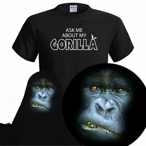 Kids Ask Me About My Gorilla Divertida Camiseta Abatible Halloween - Imagen 1 de 2