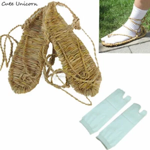 BLEACH Kurosaki ichigo / Kuchiki Rukia Cosplay Straw Shoes Handmade Sandals # - Picture 1 of 6