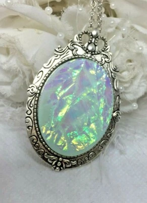 Broche Colgante Princesa Joyería Grande Ópalo Imitación Azul Boda Madre Novia Fiesta Foto 1 de 4