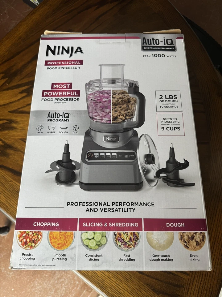 Ninja - Professional Food Processor, 1000 Peak Watts, 9-Cup Capacity, Auto-iQ... - Image 1 of 1