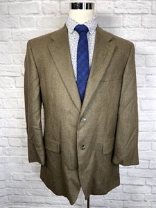 Chaps Mens Brown 100% Wool Classic Sport Coat Blazer 42L - Picture 1 of 7