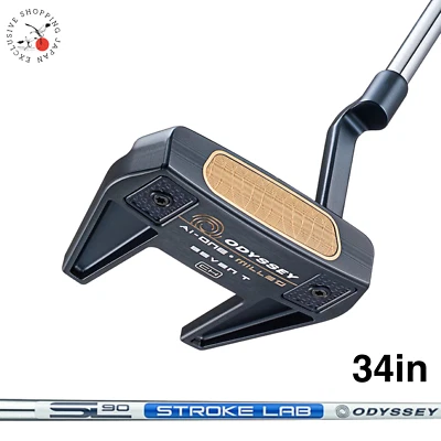 Odyssey AI-ONE Milled Putter SEVEN T CH Stroke Lab SL90 Steel Shaft 34" Men 2024 - Image 1 of 4