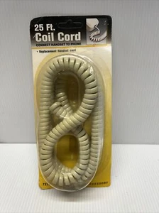 Softalk Coiled Phone Cord Plug/Plug 25 ft. Ash 42215 - Picture 1 of 1
