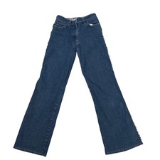 Burberry Women's Denim Jeans Size 24 Nova Check Accents Blue 5-Pocket Style