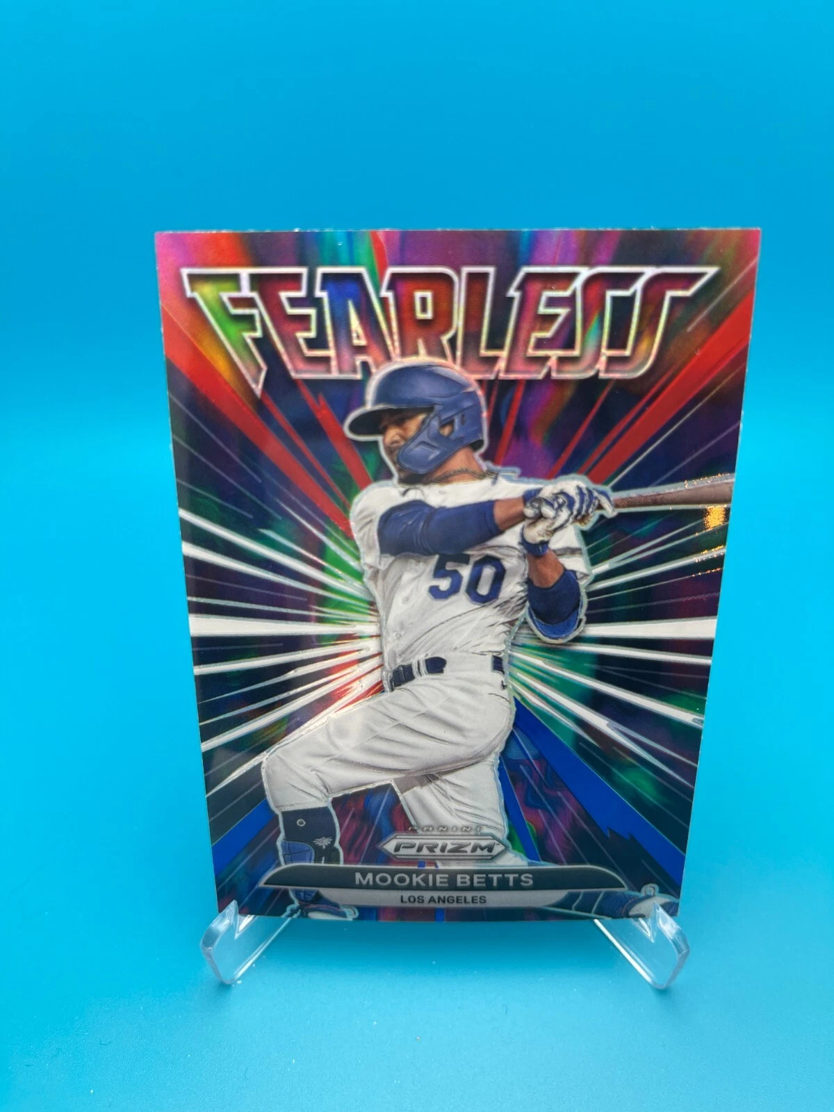 2022 Panini Prizm Baseball - Fearless Silver Prizm Mookie Betts #FL-5