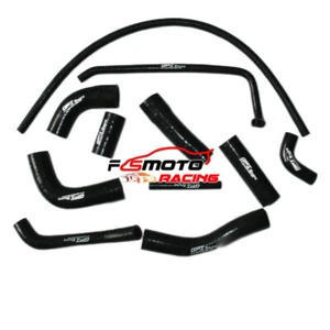 BLACK For 2006-2018 Yamaha YZF-R6 YZF 600 YZF600R6 R6 R-6 Silicone Radiator Hose - Picture 1 of 5