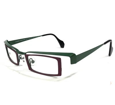 Iyoko-Inyake Eyeglasses Frames IY575 Col.162 Green Burgundy Red 42-23-140 - Image 1 of 4