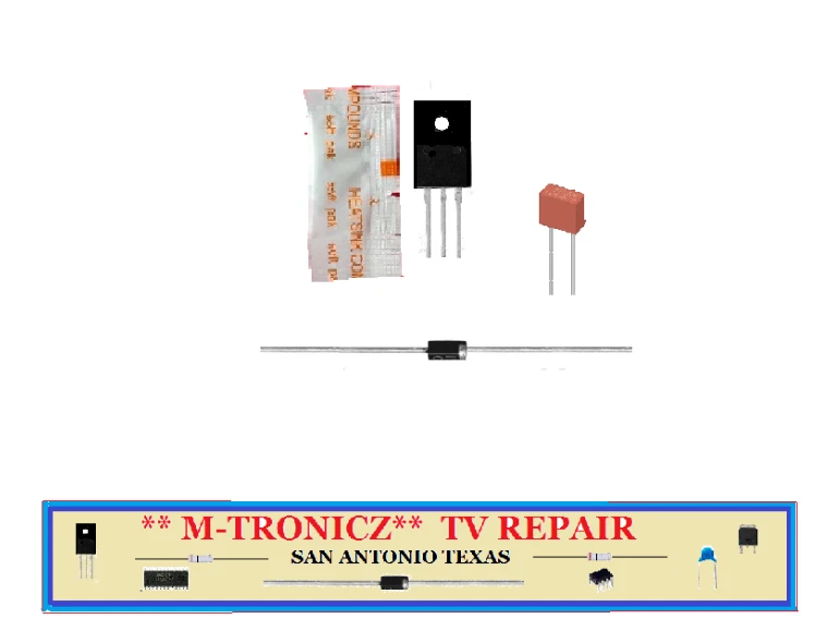 MOSFET Q601 DIODO D653 E FUSÍVEL PARA FONTE DE ALIMENTAÇÃO PHILIPS BA4G25F0102     - Imagem 1 de 1