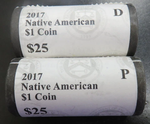 2017 Native American Dollar P&D U.S. Mint Rolls Cover