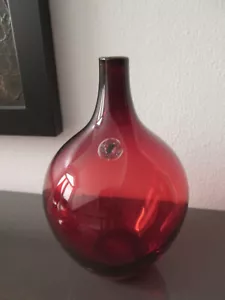 Ikea Salong Vase Blumenvase Vasen Glas rot 21 cm Deko TOP - Bild 1 von 1