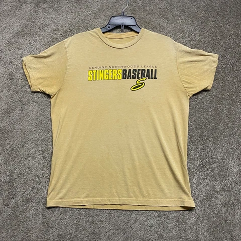 Willmar Stingers Shirt Adult XL Brown Short Sleeve Baseball Minors Mens Cover