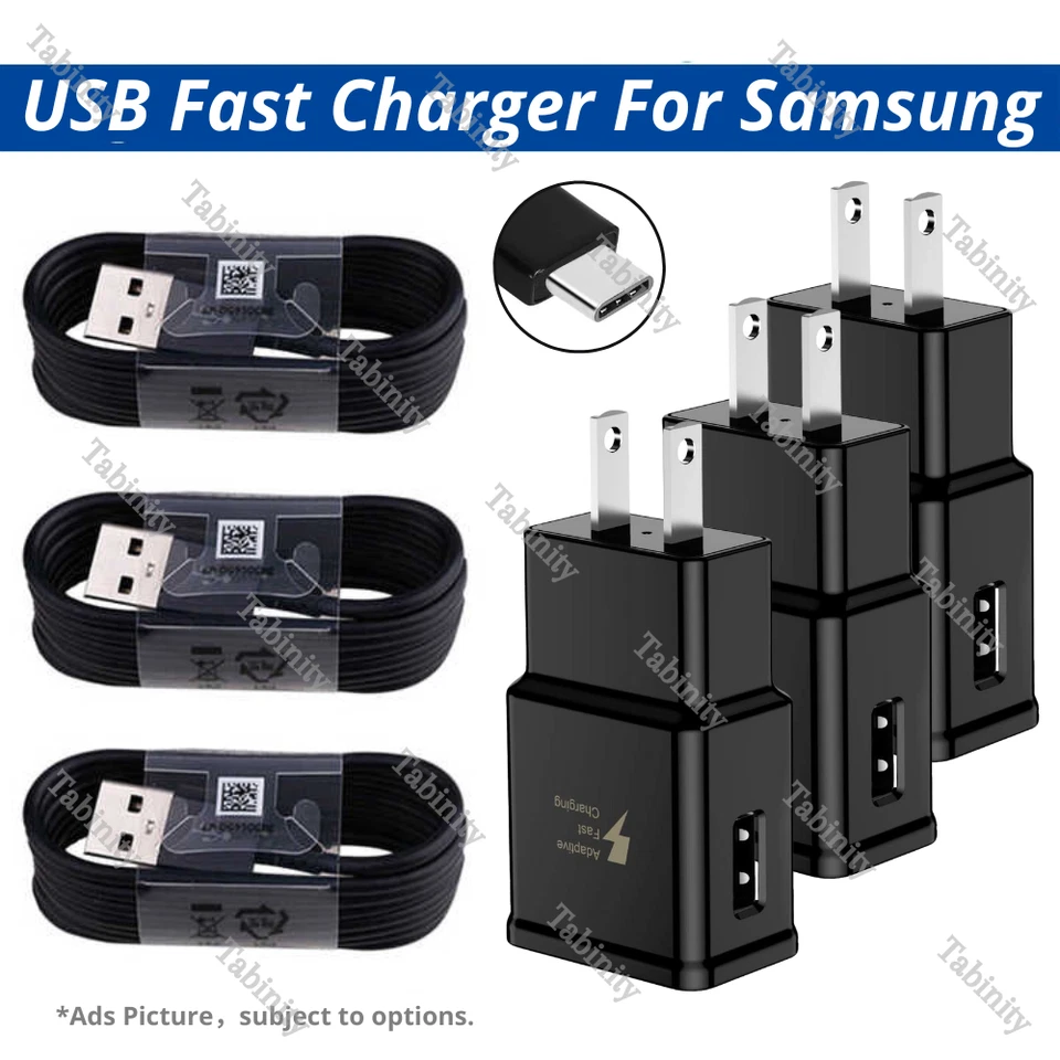 Adaptive USB Fast Charger Adapter For Android Samsung A50 51 52 53 Type C Cable - Image 1 of 4