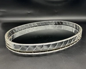 Vintage Oval Mirrored Lucite Acrylic Vanity Dresser Tray MCM 13” x 9” *READ* - Picture 1 of 10