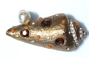 Brooch w/ Faux Pearl - Picture 1 of 2
