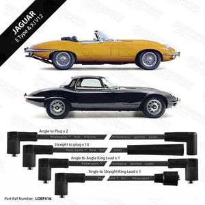 Jaguar V12 8mm Performance Double Silicone HT Leads for E Type and XJ in BLACK - Picture 1 of 6