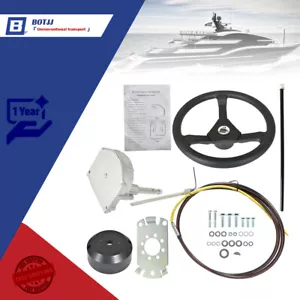 Kit fueraborda sistema de dirección giratorio para barco de 10 pies SS13710 marino con rueda - Imagen 1 de 19