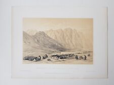 Egypt Archaeology Mount Sinai David Roberts Holy Land Original Lithograph 1860