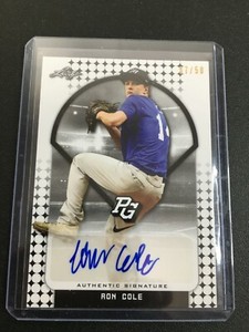 F73431  2018 Leaf Perfect Game National Showcase Auto Black Ron Cole/50