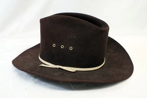 Vintage Resistol 3 X Beaver Brown Felt Cowboy Western Hat Texas 7 - Picture 1 of 9