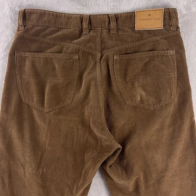 Ermenegildo Zegna Corduroy Pants Mens Size 36 Brown Straight Leg Italy Luxury - Image 1 of 4