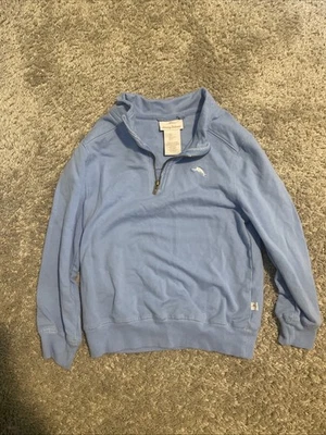 Tommy Bahama Niños S 5 Azul Claro 1/4 Cremallera Pullover Sudadera Jersey Foto 1 de 3