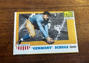 1955 Topps All American Football Card #87  "Germany" Schulz-Michigan Wolverines - Picture 1 of 2