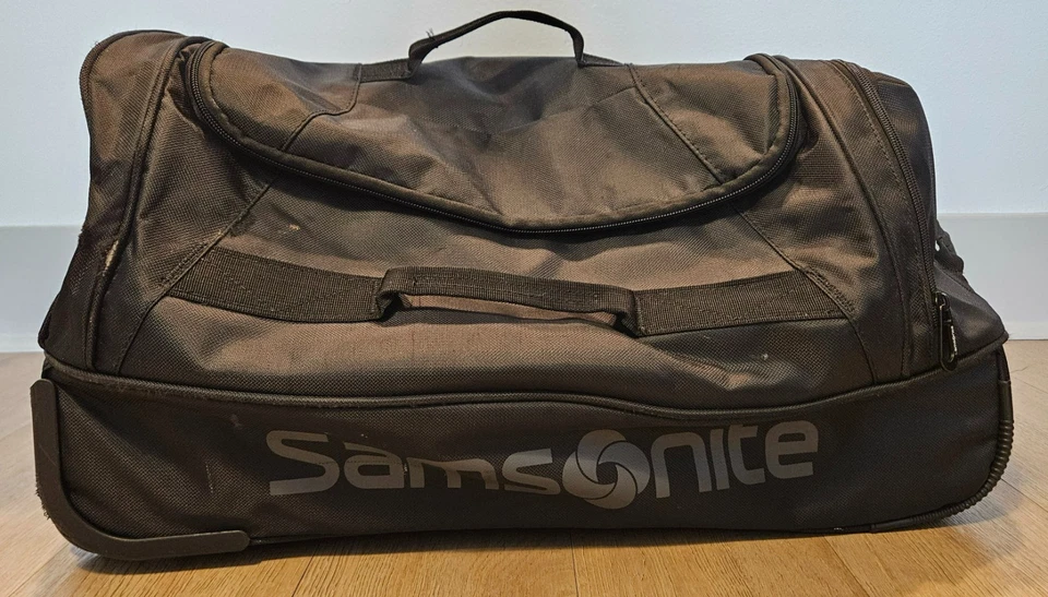 Samsonite Black Rolling Duffel Bag Wheeled Travel Weekender – Used Good - Image 1 of 4