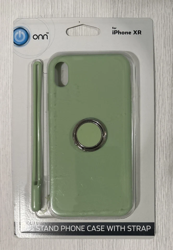 ONN iPhone XR Ring Stand Phone Case With Strap.