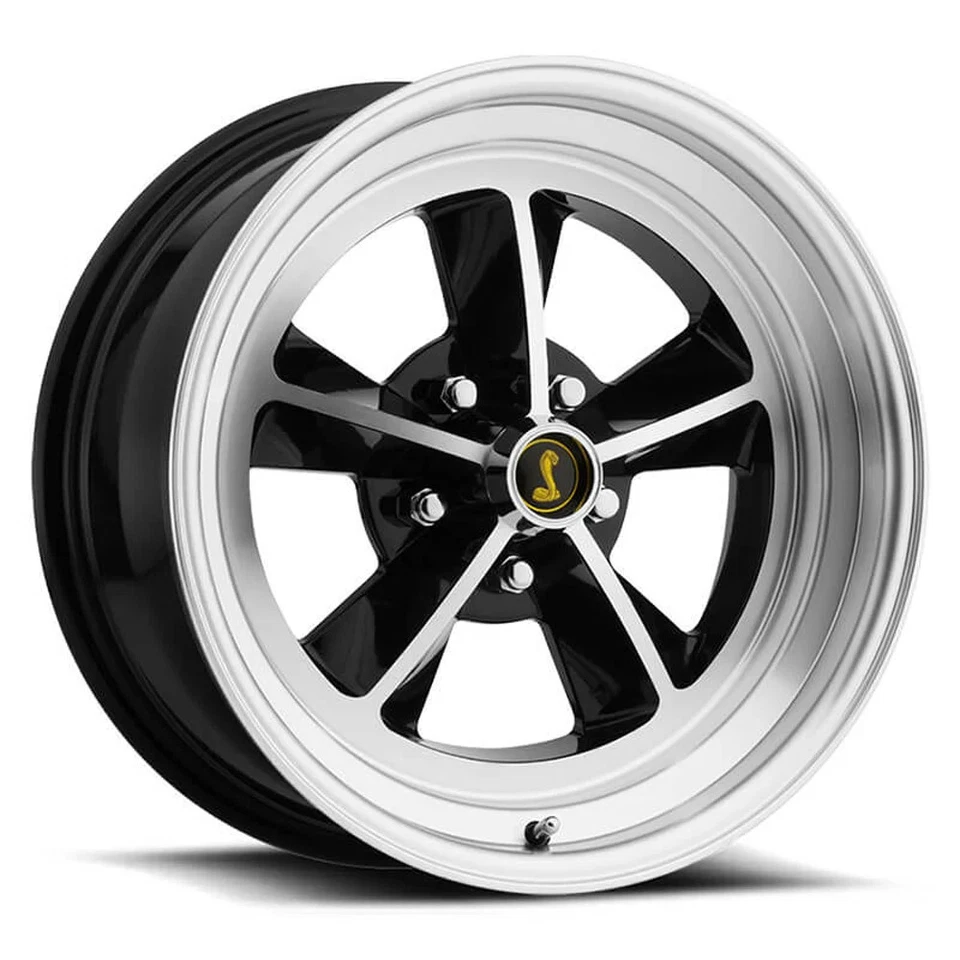 Legendary Wheel Co. GT9 Alloy Wheel 17"x8" Black/Machined Mustang 1965-1973 - Image 1 of 1