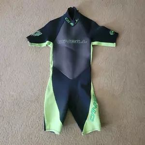 Traje de neopreno O'Neill 2 mm Reactor Shortie talla pequeña negro verde - Imagen 1 de 19