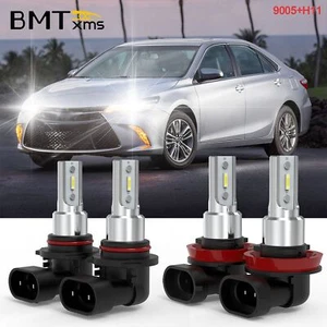 4x LED Headlight Hi-Low Beam Light Bulb For Toyota Camry 2007-2017 White 6000K - Foto 1 di 10