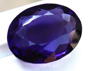 Zertifizierter loser Edelstein lila Amethyst natürlicher Edelstein ovale Form 94,45 ct - Bild 1 von 7