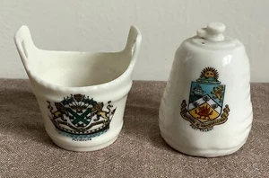 Two W.H.Goss pieces, German Zeppelin bomb and Norwegian bucket - Picture 1 of 6