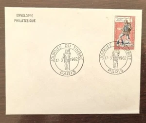 FRANCE Yvert N°1332 enveloppe Premier jour, FDC 17 mars 1962 cachet PARIS - Imagen 1 de 1