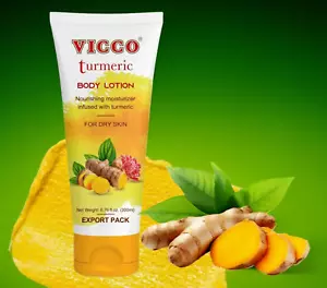 Vicco Ayurvedic Turmeric Body Lotion Moisturizes & Nourishes for Dry Skin 200ml - Picture 1 of 2