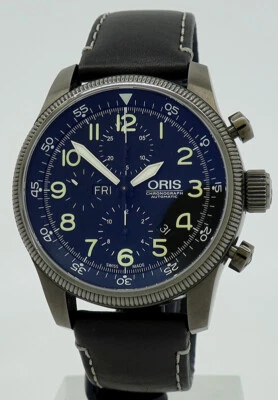 Oris ref 7648 PVD Steel Auto 46mm Black Dial Big Crown Day-Date Timer Chrono - Image 1 of 4