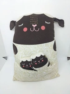 Almohada de peluche hecha a mano mamá cordero oveja con bebés en paquete de felpa 8,5" - Imagen 1 de 5