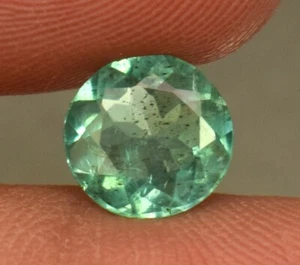 Natural Certified Greenish Blue Apatite Gemstone 1.30 Ct RoundCut Loose Gemstone - Picture 1 of 5