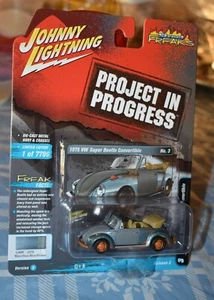 Johnny Lightning 1975 VW SUPER BEETLE CONVERTIBLE 1/ 7786 PROJECT IN PROGRES NEW - Picture 1 of 7