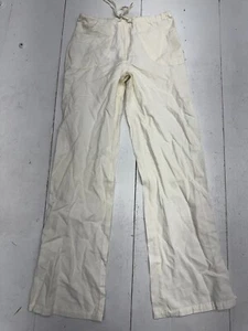 MNG Ivory Drawstring Side Accent Pants Womens Size XS - Picture 1 of 6