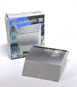 Edelstahl Briefkasten mit Zeitungsfach in Originalverpackung 420 x 335 x 35mm - Bild 1 von 2