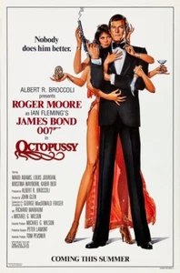 OCTOPUSSY ROGER MOORE JAMES BOND 1983 ADVANCE B 1 BLATT GEROLLT NEUWERTIG - Bild 1 von 1