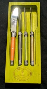 Jean Dubost Laguiole 4-Piece Spreader Set Multicolor Made in France Stainless - Imagen 1 de 10