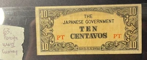 Billete japonés de diez centavos dinero extranjero - Imagen 1 de 2