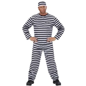 Mens Convict Prisoner Costume - Picture 1 of 2