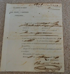 Authentic 1860s Colonial Latin Chinese Certificate - Rare Coolie Document - Bild 1 von 1