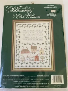 New Williamsburg Elsa Williams Counted Cross Stitch Kit Duke of Gloucester St - Picture 1 of 6