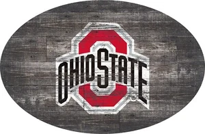Ohio State Buckeyes Sign Wall Art 46" Distressed & Weathered Sign - Picture 1 of 1