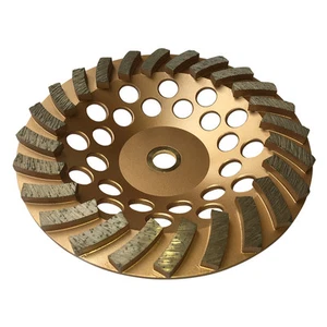 7"x24 Seg Diamond Concrete Spiral Turbo Grinding Cup Wheels 7/8-5/8 Arbor - Picture 1 of 3