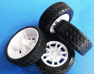 4pcs 30*10*2mm Rubber Car Tire 1:20 Toy Wheels Model Robot DIY RC Parts - Image 1 of 3